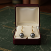 Modern 11.5mm Tahitian Pearl 14kt Yellow Gold Drop Earring