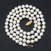 Modern 6.50 x 7.00 mm Japanese Akoya Cultured Pearls 24" 14kt Yellow Gold Necklace