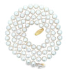 Modern 6.50 x 7.00 mm Japanese Akoya Cultured Pearls 24" 14kt Yellow Gold Necklace