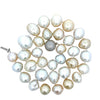 Estate Multi Color Baroque 11mm to 15mm South Sea and Diamond Platinum Necklace