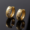 Modern .80 cttw Diamond & 14Kt Yellow Gold Hoop Earrings