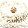 Modern Multi Strand Cultured & Freshwater Pearls 14kt Yellow Gold Necklace