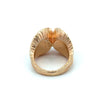 Modern 1960's Diamond and Sapphire 14kt Yellow Gold Ring