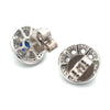 Modern Gem Sapphire and Diamond 18K White Gold Earrings