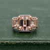 Modern 7.52cttw Morganite and Diamond 18kt Rose Gold Ring