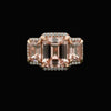 Modern 7.52cttw Morganite and Diamond 18kt Rose Gold Ring