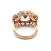 Modern 7.52cttw Morganite and Diamond 18kt Rose Gold Ring