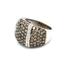 Modern 3.00cttw Cognac & White Diaomnd 14kt White Gold Ring