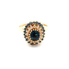 Modern Sapphire & Diamond 14k Yellow Gold Ring
