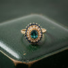 Modern 1990's Sapphire and Diamond 14K Yellow Gold Ring