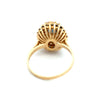 Modern 1990's Sapphire and Diamond 14K Yellow Gold Ring