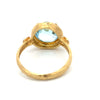 Designer R. Reiss Diamond and Blue Topaz 14K Yellow/White Gold Ring