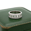 Modern Designer .86cttw Diamond 18K White Gold Ring