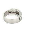Modern Designer .86cttw Diamond 18K White Gold Ring