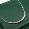 Modern .80cttw Diamond 14Kt White Gold Smile Necklace