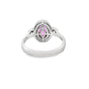 Modern Pink Sapphire and Diamond 18Kt White Gold Ring