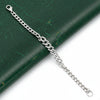 Modern Diamond and 14Kt White Gold Link Bracelet
