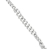 Modern Diamond and 14Kt White Gold Link Bracelet