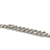 Modern Diamond and 14Kt White Gold Link Bracelet