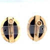 Mid Century French Limoge Portrait  " Asciore France" Enamel, Cultured Pearl Pendant/Brooch, Earring Set