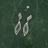 Modern Gabriel & Company Diamond & Sapphire 14Kt White Gold Necklace & Earring Set