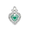 Contemporary Designer A.V. 4.15ct Colombian Emerald & Diamond 14K White Gold Pendant