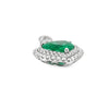 Contemporary Designer A.V. 4.15ct Colombian Emerald & Diamond 14K White Gold Pendant