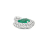 Contemporary Designer A.V. 1.92ct Colombian Emerald & Diamond 14K White Gold Pendant