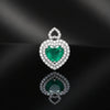 Contemporary Designer A.V. 3.34ct Colombian Emerald & Diamond 14K White Gold Pendant