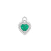 Contemporary Designer A.V. 3.34ct Colombian Emerald & Diamond 14K White Gold Pendant