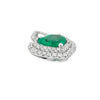 Contemporary Designer A.V. 3.34ct Colombian Emerald & Diamond 14K White Gold Pendant