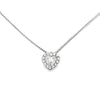 Modern Heart Shape Diamond & 14K White Gold Necklace