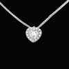 Modern Heart Shape Diamond & 14K White Gold Necklace