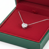 Modern Heart Shape Diamond & 14K White Gold Necklace