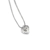 Modern Heart Shape Diamond & 14K White Gold Necklace