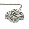 Contemporary Diamond & Sapphire Platinum & 18K White Gold Necklace