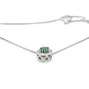 Contemporary Emerald & Diamond 14K/18K White Gold Necklace