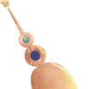 Estate Designer Lee Philips Black Opal, Aquamarine, Iolite 14K Yellow Gold Necklace