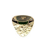 Estate Designer Cole Diamond, Onyx, Peridot 14K Yellow Gold Pendant.