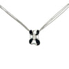 Estate Designer Asch Grossbardt Diamond, Mother of Pearl, Onyx 18Kt/14Kt White Gold Necklace