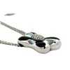 Estate Designer Asch Grossbardt Diamond, Mother of Pearl, Onyx 18Kt/14Kt White Gold Necklace