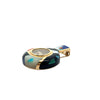 Estate Designer KFJ Diamond & Multi Color 14Kt Yellow Gold Pendant.