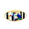 Estate Designer Asch Grossbardt Diamond, Semi Precious Gemstone 14Kt Yellow Gold Pendant/Brooch