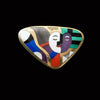 Estate Asch Grossbardt Diamond, Multi Color Gemstone 14K Yellow Gold Pendant/Brooch