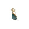 Estate Designer Malachite, Garnet, Opal, Onyx 14K Yellow Gold Pendant.