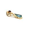 Estate Designer Malachite, Garnet, Opal, Onyx 14K Yellow Gold Pendant.