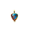 Estate Designer Ricky Frank 18K/22K Diamond & Cloisonne Pendant