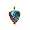 Estate Designer Ricky Frank 18K/22K Diamond & Cloisonne Pendant