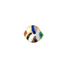 Estate Designer Asch Grossbardt Bunny Diamond, Multi Color Semi Precious Reversible 14K Yellow Gold Pendant.
