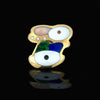 Estate Designer Asch Grossbardt Bunny Diamond & Multi Color Semi Precious 14K Yellow Gold Pendant